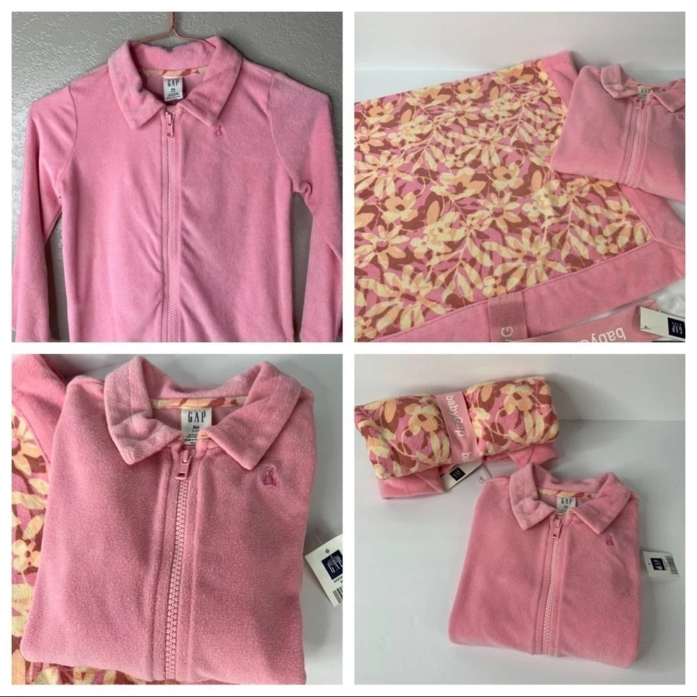 Gap Pink ZIP Terry Coverup & Match Beach Towel Perfect Gift Summer Fun